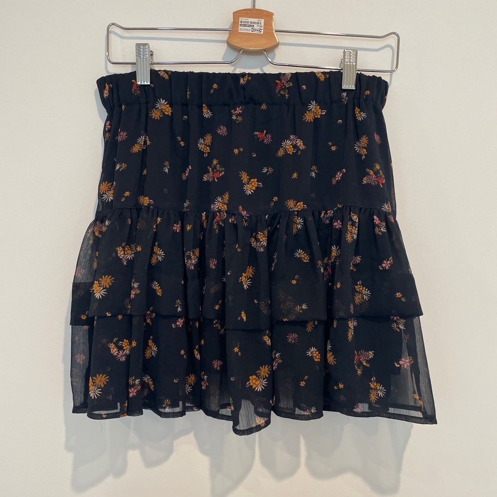 Free People Blue Black Bubble Mini Skirt